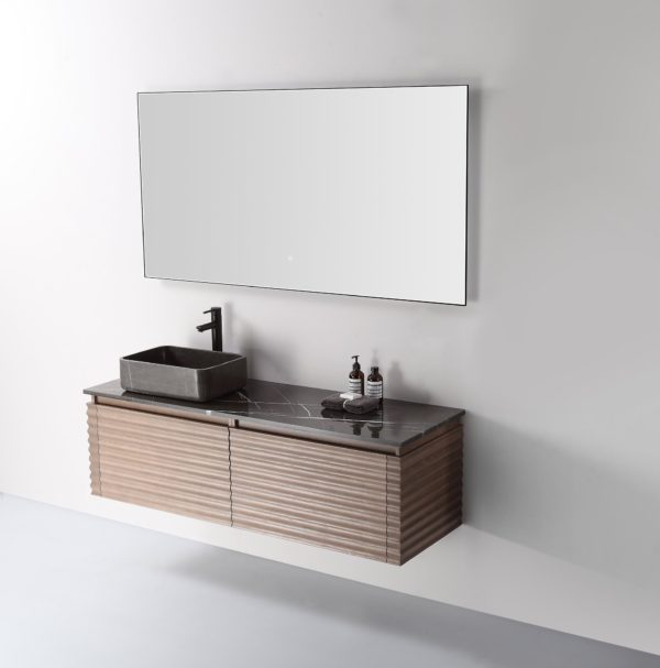 KARTON REPUBLIC OCALA 60” CHESTNUT WALL MOUNT MODERN BATHROOM VANITY - Image 3