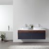 KARTON REPUBLIC RONDA 55” DARK BLUE WALL MOUNT MODERN BATHROOM VANITY - Image 2
