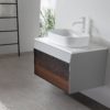 KARTON REPUBLIC RONDA 30” SMOKE GRAY OAK WALL MOUNT MODERN BATHROOM VANITY - Image 4