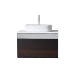 KARTON REPUBLIC RONDA 30” SMOKE GRAY OAK WALL MOUNT MODERN BATHROOM VANITY