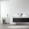 KARTON REPUBLIC RONDA 55” SMOKE GRAY OAK WALL MOUNT MODERN BATHROOM VANITY - Image 2