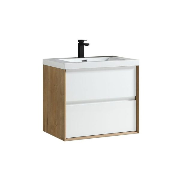 KEETCHEN Houston 24" Glossy White wall mounted vanity - Image 2