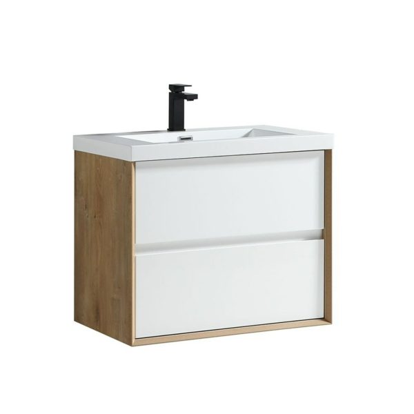 KEETCHEN Houston 30" Glossy White wall mounted vanity - Image 3