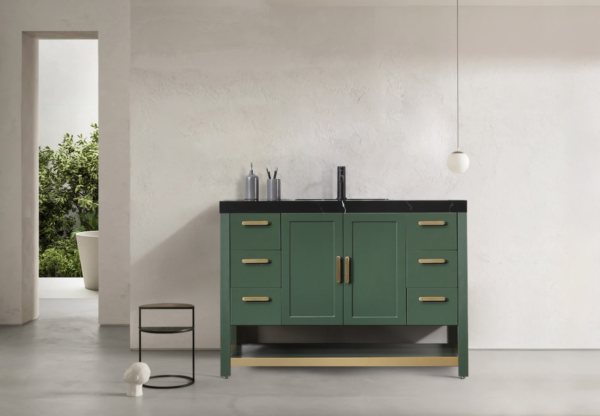 Karton Republic Winchester 48" Vanity in Forest Green with Black Countertop - Image 2