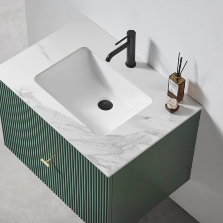 Karton Republic 30" Barcelona Floating Vanity in Forest Green - Image 4