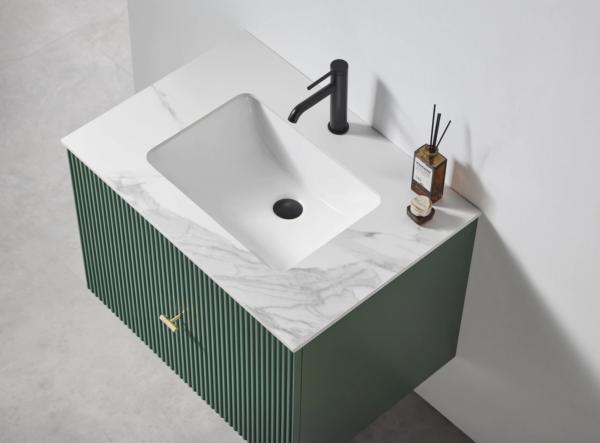 Karton Republic 30" Barcelona Floating Vanity in Forest Green - Image 4