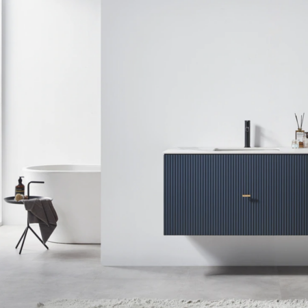 Karton Republic 42" Barcelona Floating Vanity in Dark Blue - Image 2