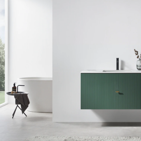 Karton Republic 42" Barcelona Floating Vanity in Forest Green - Image 2