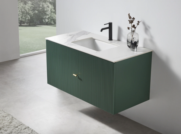 Karton Republic 42" Barcelona Floating Vanity in Forest Green - Image 5