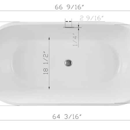 Karton Republic 67" Essex Freestanding Bathtub - Image 4
