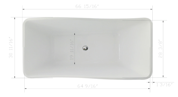 Karton Republic 67" Marielle Freestanding Bathtub - Image 5