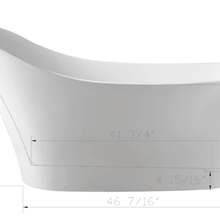 Karton Republic 67" Nara Freestanding Bathtub - Image 4