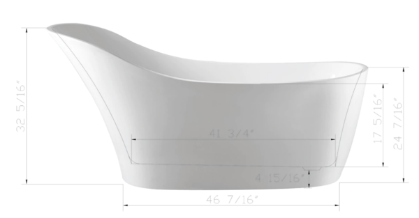 Karton Republic 67" Nara Freestanding Bathtub - Image 4