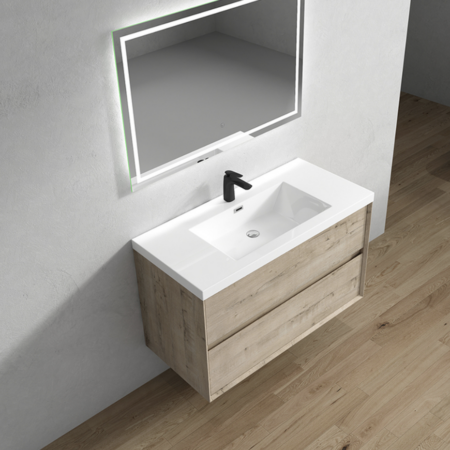 Keetchen Houston 42" Floating Vanity in Light White Oak - Image 3
