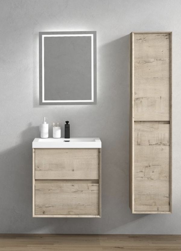 Keetchen Houston 24" Floating Vanity in Light White Oak - Image 2