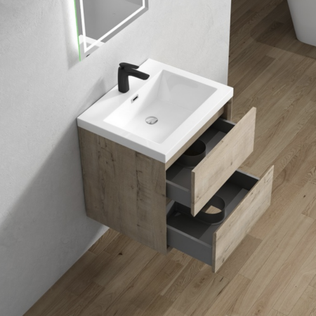 Keetchen Houston 24" Floating Vanity in Light White Oak - Image 3