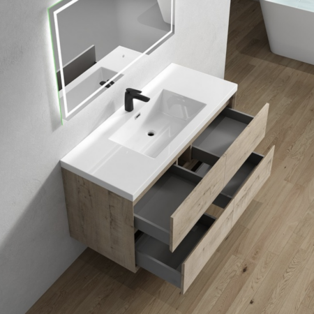 Keetchen 48" Houston Floating Vanity in Light White Oak - Image 3