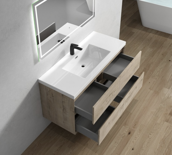 Keetchen 48" Houston Floating Vanity in Light White Oak - Image 3