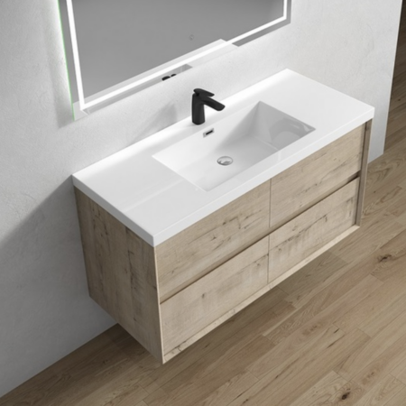Keetchen 48" Houston Floating Vanity in Light White Oak - Image 4