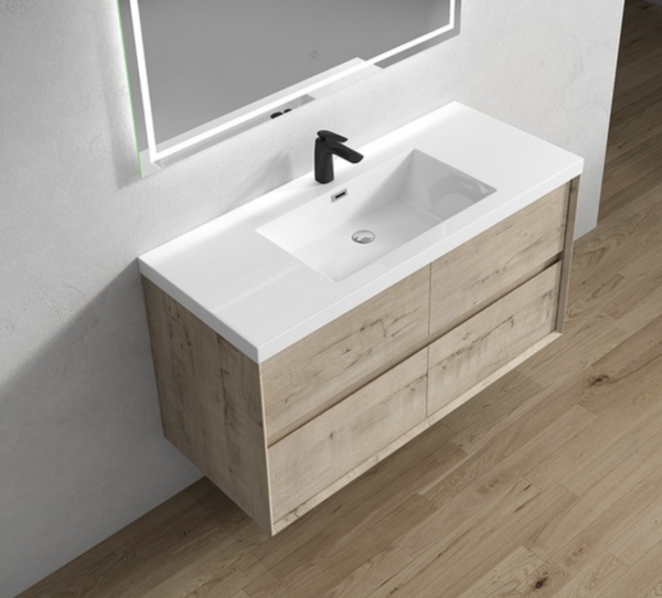 Keetchen 48" Houston Floating Vanity in Light White Oak - Image 4