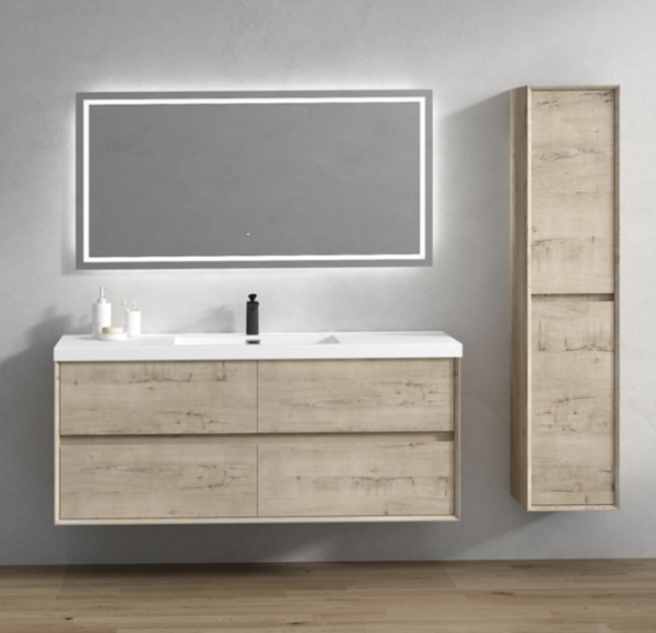 Keetchen 60" Houston Floating Vanity in Light White Oak - Image 2