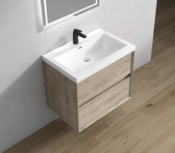 Keetchen 30" Houston Floating Vanity in Light White Oak - Image 3