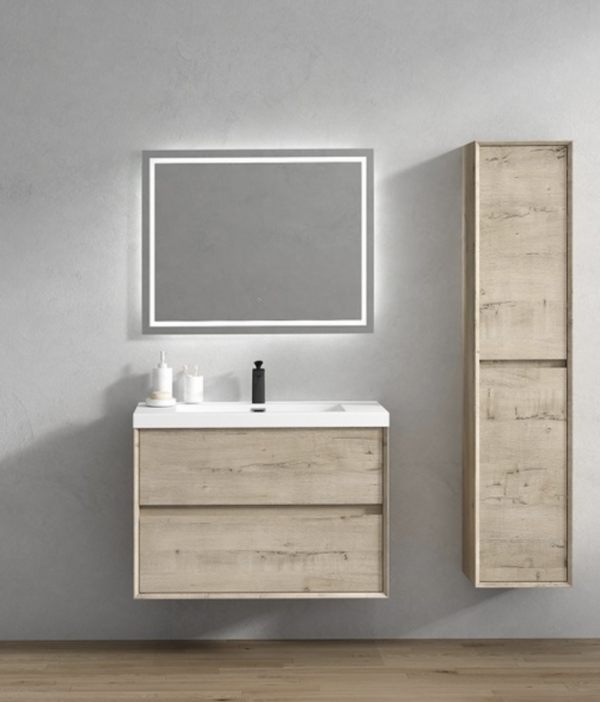 Keetchen 36" Houston Floating Vanity in Light White Oak - Image 2