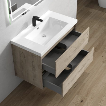 Keetchen 36" Houston Floating Vanity in Light White Oak - Image 4