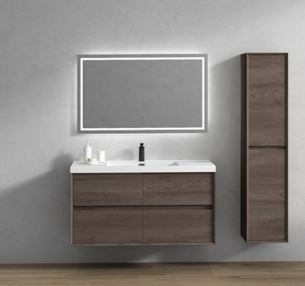 Keetchen 48" Houston Floating Vanity in Red Oak - Image 2