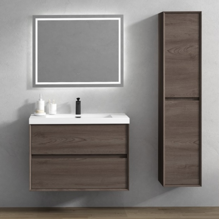 Keetchen 36" Houston Floating Vanity in Red Oak - Image 2