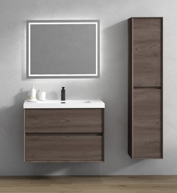 Keetchen 36" Houston Floating Vanity in Red Oak - Image 2