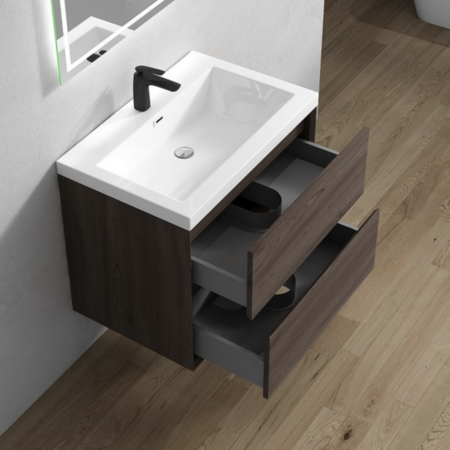 Keetchen 30" Houston Floating Vanity in Red Oak - Image 4