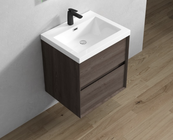 Keetchen Houston 24" Floating Vanity in Red Oak - Image 3