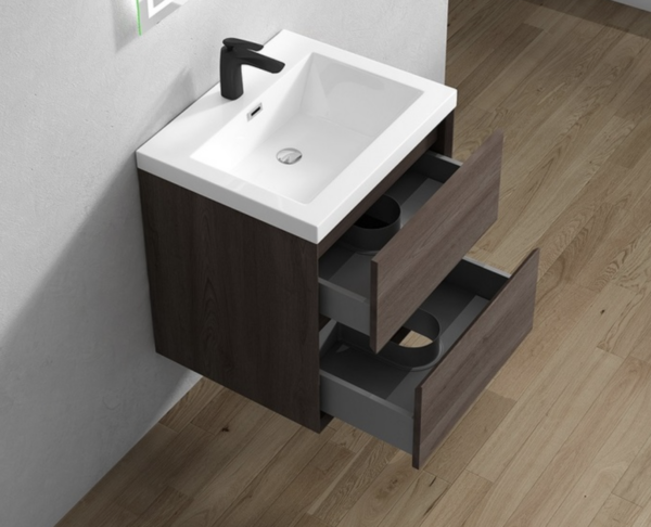 Keetchen Houston 24" Floating Vanity in Red Oak - Image 4