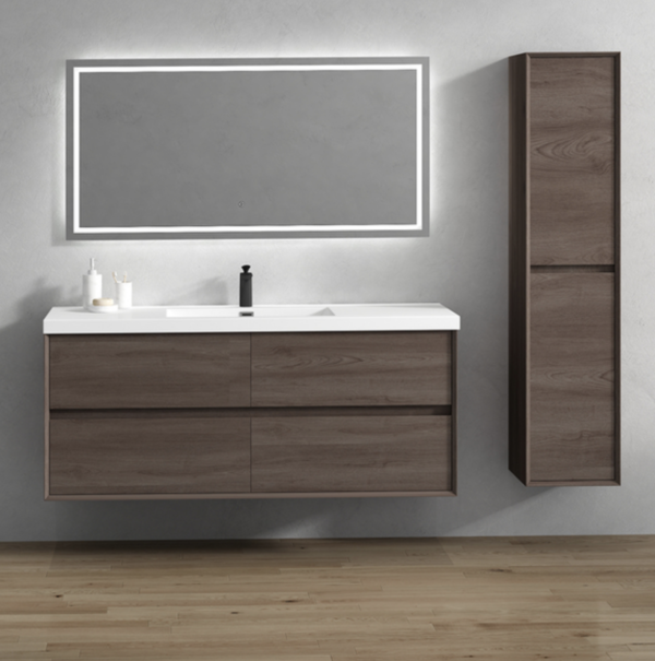 Keetchen 60" Houston Floating Vanity in Red Oak - Image 2