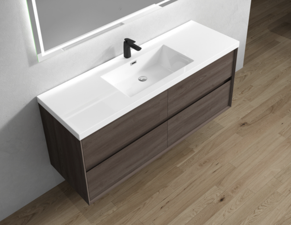 Keetchen 60" Houston Floating Vanity in Red Oak - Image 4