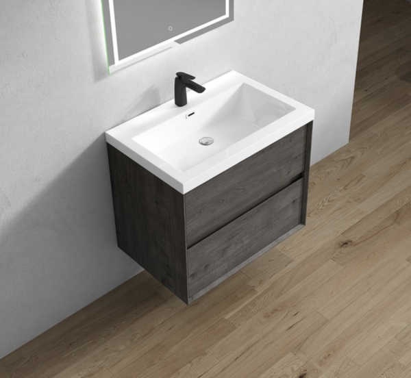 Keetchen 30" Houston Floating Vanity in Smoke Oak - Image 3