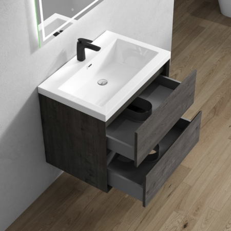 Keetchen 30" Houston Floating Vanity in Smoke Oak - Image 4