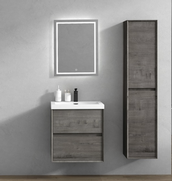 Keetchen Houston 24" Floating Vanity in Smoke Oak - Image 2