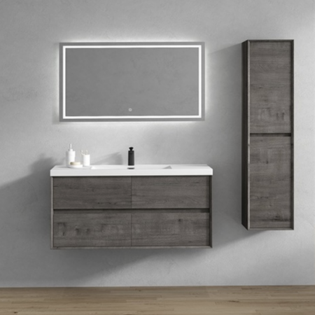 Keetchen 48" Houston Floating Vanity in Smoke Oak - Image 2