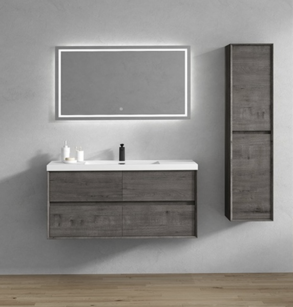 Keetchen 48" Houston Floating Vanity in Smoke Oak - Image 2