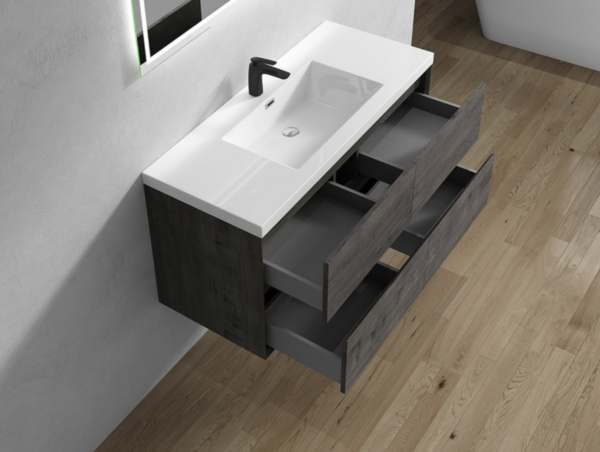 Keetchen 48" Houston Floating Vanity in Smoke Oak - Image 4