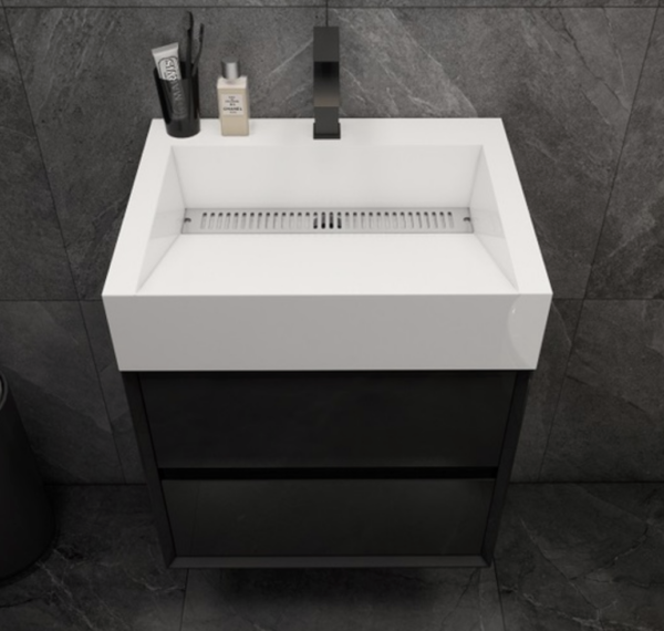 KEETCHEN  Dallas 24" Floating Vanity in Gloss Black - Image 3