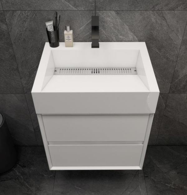 KEETCHEN  Dallas 24" Floating Vanity in Gloss White - Image 3