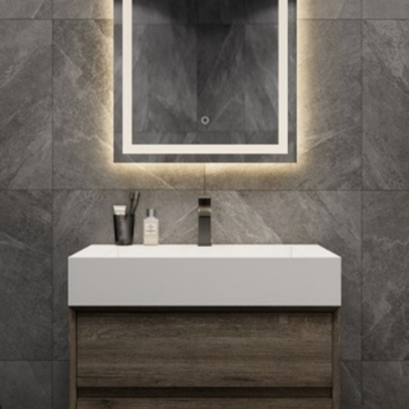 KEETCHEN Dallas 30" Floating Vanity in Gray Oak - Image 2