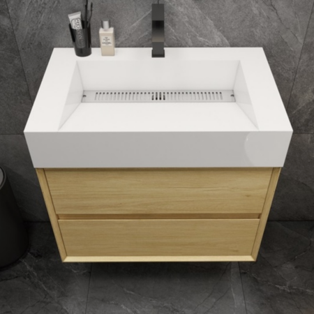 KEETCHEN Dallas 30" Floating Vanity in Teak Oak - Image 4