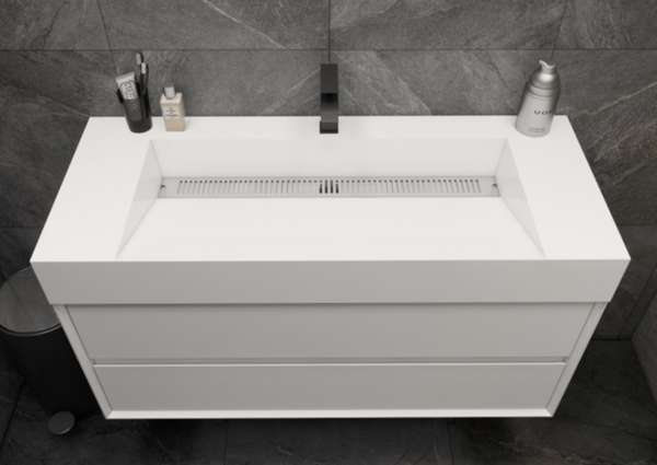 KEETCHEN Dallas 48" Floating Vanity in Gloss White - Image 3