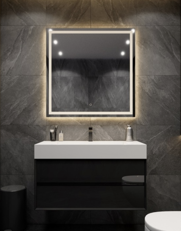 KEETCHEN Dallas 42" Floating Vanity in Gloss Black - Image 2