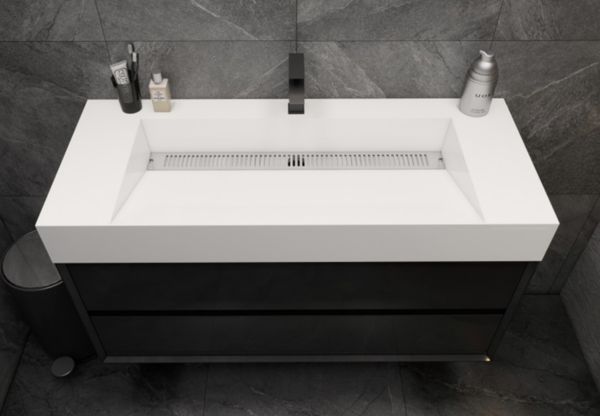 KEETCHEN Dallas 48" Floating Vanity in Gloss Black - Image 3