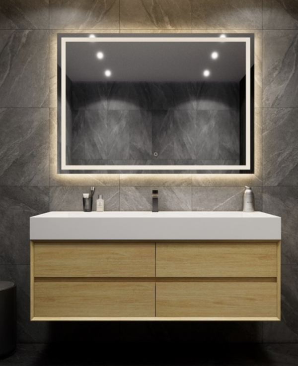 KEETCHEN Dallas 60" Floating Vanity in Teak Oak - Image 2